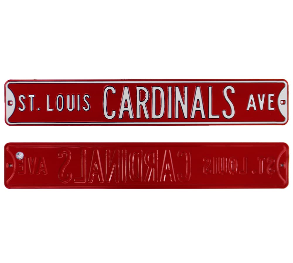 St Louis Cardinals “St Louis Cardinals Avenue” Officially Licensed Authentic Steel 36×6 Red & White MLB Street Sign Card 36x6-st-louis-cardinals-avenue-officially, supplier stock photo