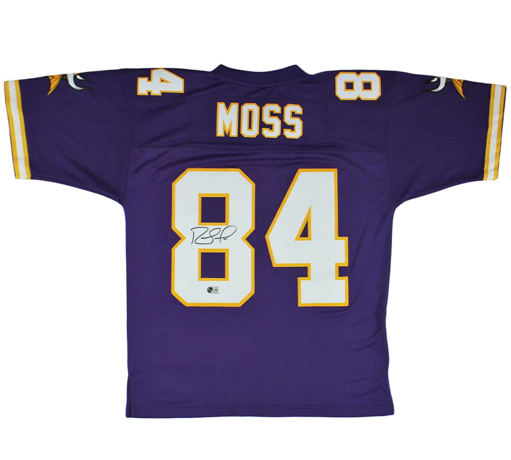 Randy Moss Signed Minnesota Vikings Mitchell & Ness Legacy Purple NFL Jersey Randy Moss Jersey randy-moss-minnesota-vikings-mitchell-ness, Minnesota Vikings, supplier stock photo