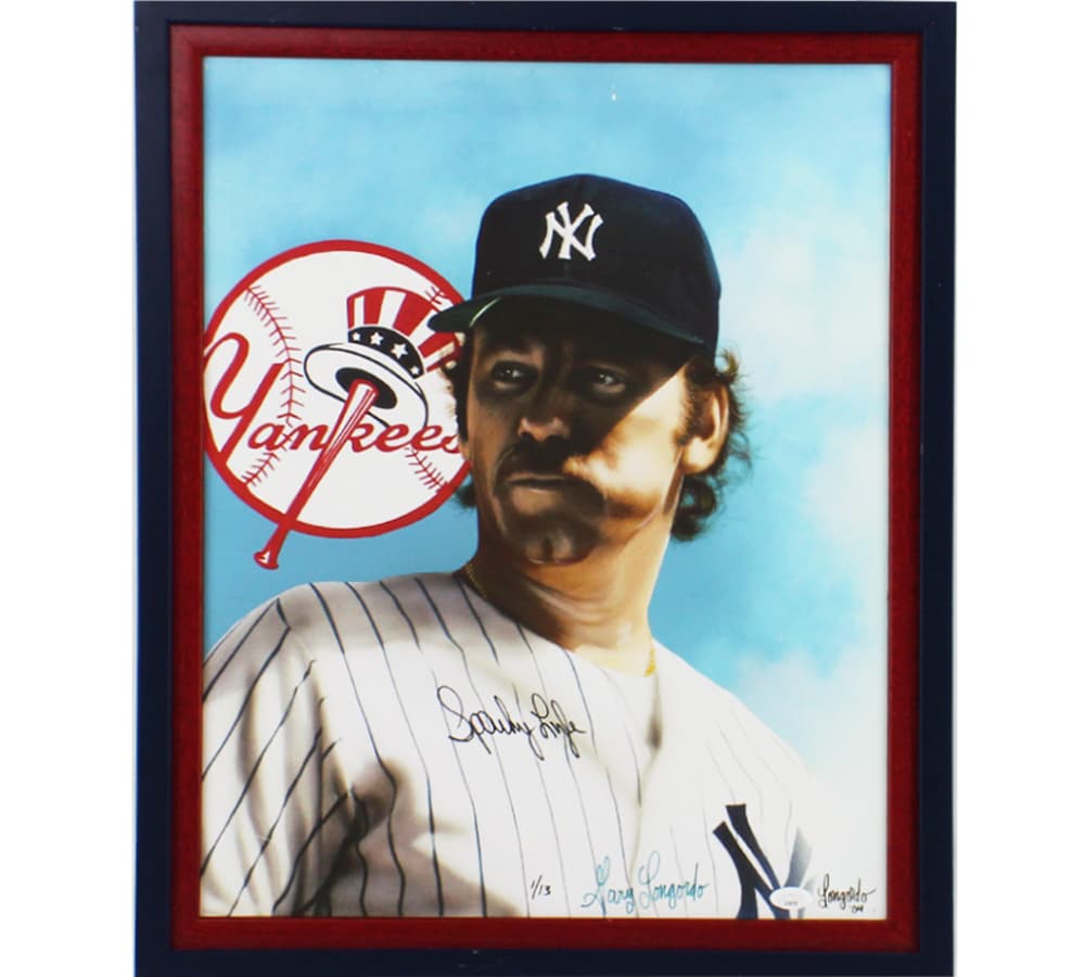 Sparky Lyle Signed New York Yankees MLB Framed 16×20 Artwork Limited Edition 1/13 Other 16x20-sparky-lyle-york-yankees-mlb-framed, New York Yankees, supplier stock photo