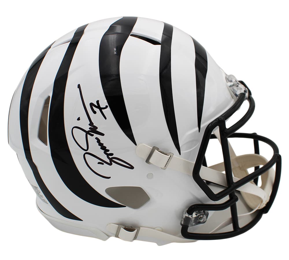 Boomer Esiason Signed Cincinnati Bengals Speed Authentic Alternate White NFL Helmet Boomer Esiason Helmet boomer-esiason-cincinnati-bengals-speed, supplier stock photo