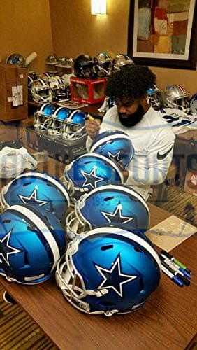 Ezekiel Elliott Signed Dallas Cowboys Speed Full Size NFL Helmet Helmet ezekiel-elliott-dallas-cowboys-speed-full, Dallas Cowboys, view 2, supplier stock photo