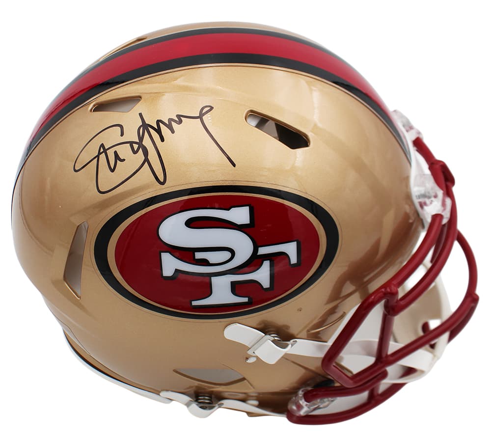 Steve Young Signed San Francisco 49ers Speed Authentic 1996-08 Red Facemask NFL Helmet Steve Young Helmet steve-young-san-francisco-49ers-speed, San Francisco 49ers, supplier stock photo