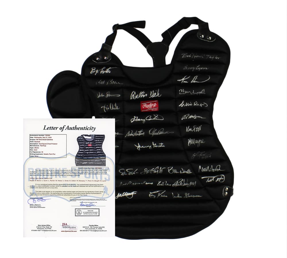 Gary Carter, Carlton Fisk, Barry Lyons Signed Black MLB Catcher Gear with 30 Additional Signatures Gary Carter Other gary-carter-carlton-fisk-barry-lyons, supplier stock photo