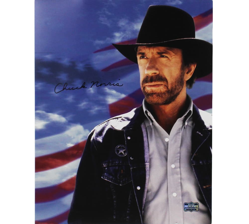 Chuck Norris Signed Unframed 11×14 Close up Photo with American Flag Background Chuck Norris Photo 11x14-chuck-norris-unframed-11-14-close, supplier stock photo
