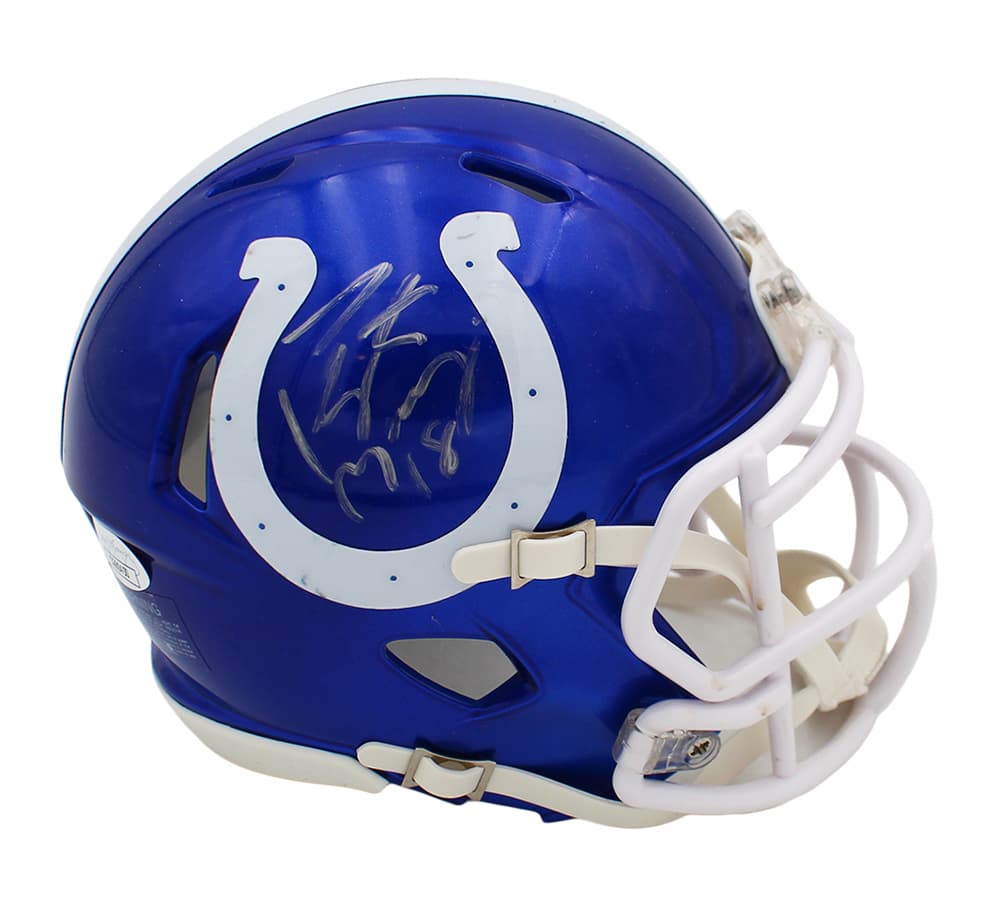 Peyton Manning Signed Indianapolis Colts Speed Flash NFL Mini Helmet Peyton Manning Helmet peyton-manning-indianapolis-colts-speed-flash, supplier stock photo