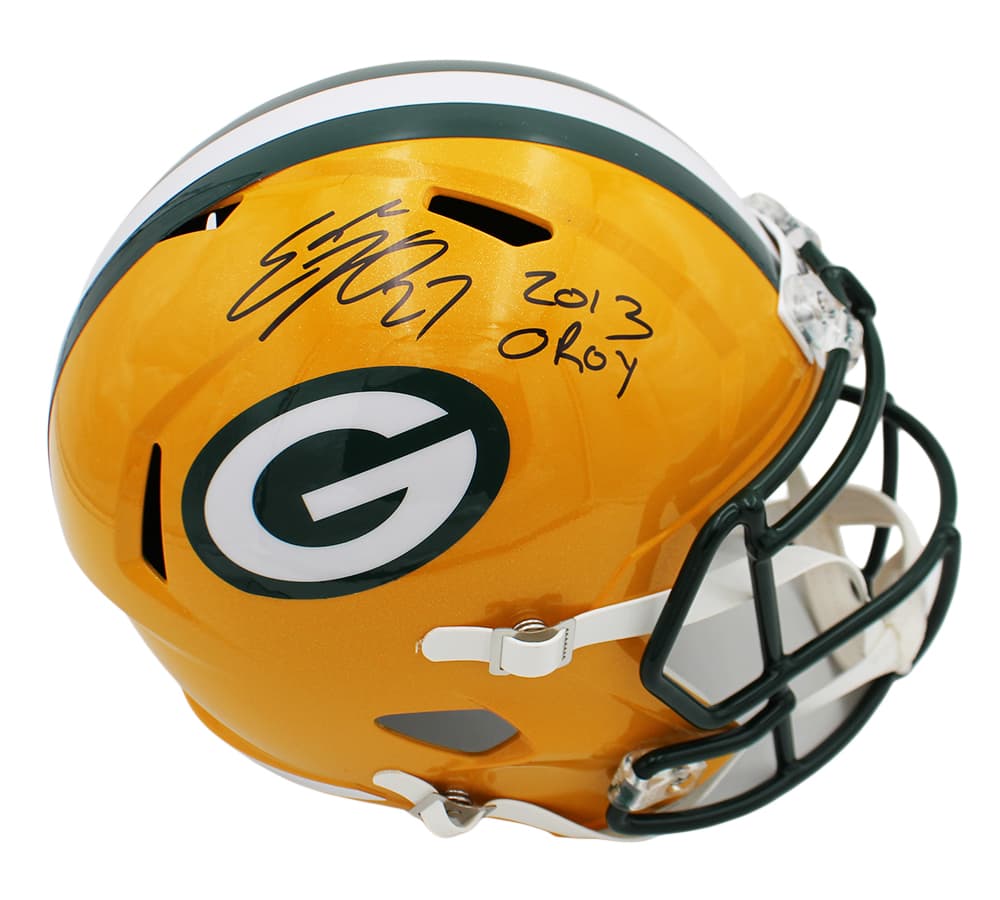 Eddie Lacy Signed Green Bay Packers Speed Full Size NFL Helmet with “2013 OROY” Inscription Eddie Lacy Helmet eddie-lacy-green-bay-packers-speed, Green Bay Packers, supplier stock photo