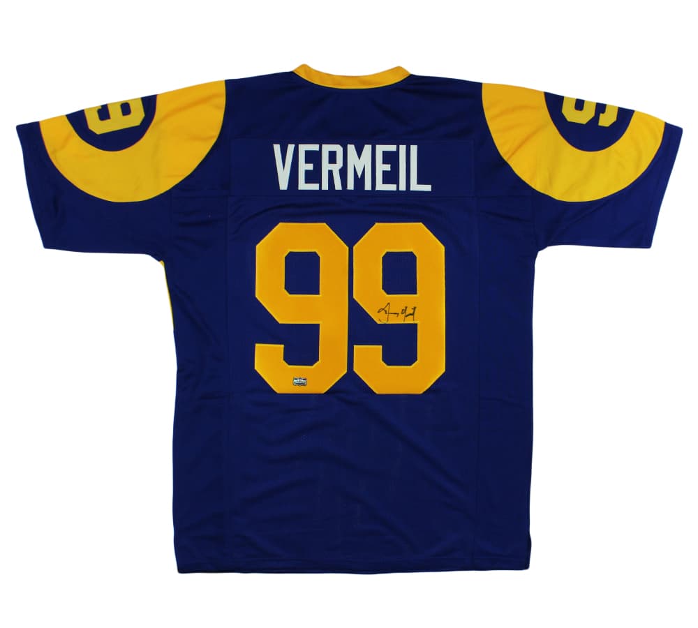 Dennis Quaid Signed St. Louis Rams Custom Blue Vermeil Jersey Dennis Quaid Jersey dennis-quaid-st-louis-rams-blue, supplier stock photo