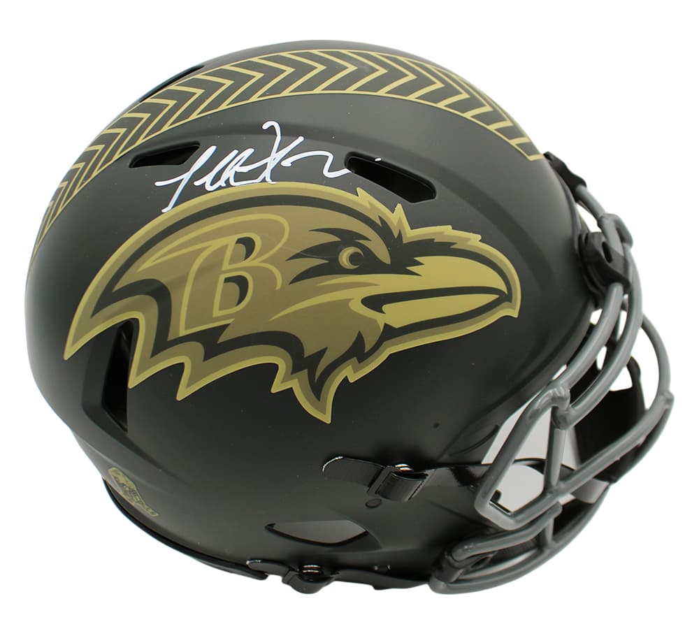 Terrell Suggs Signed Baltimore Ravens Speed Authentic Salute to Service 4 NFL Helmet Terrell Suggs Helmet terrell-suggs-baltimore-ravens-speed-salute, supplier stock photo