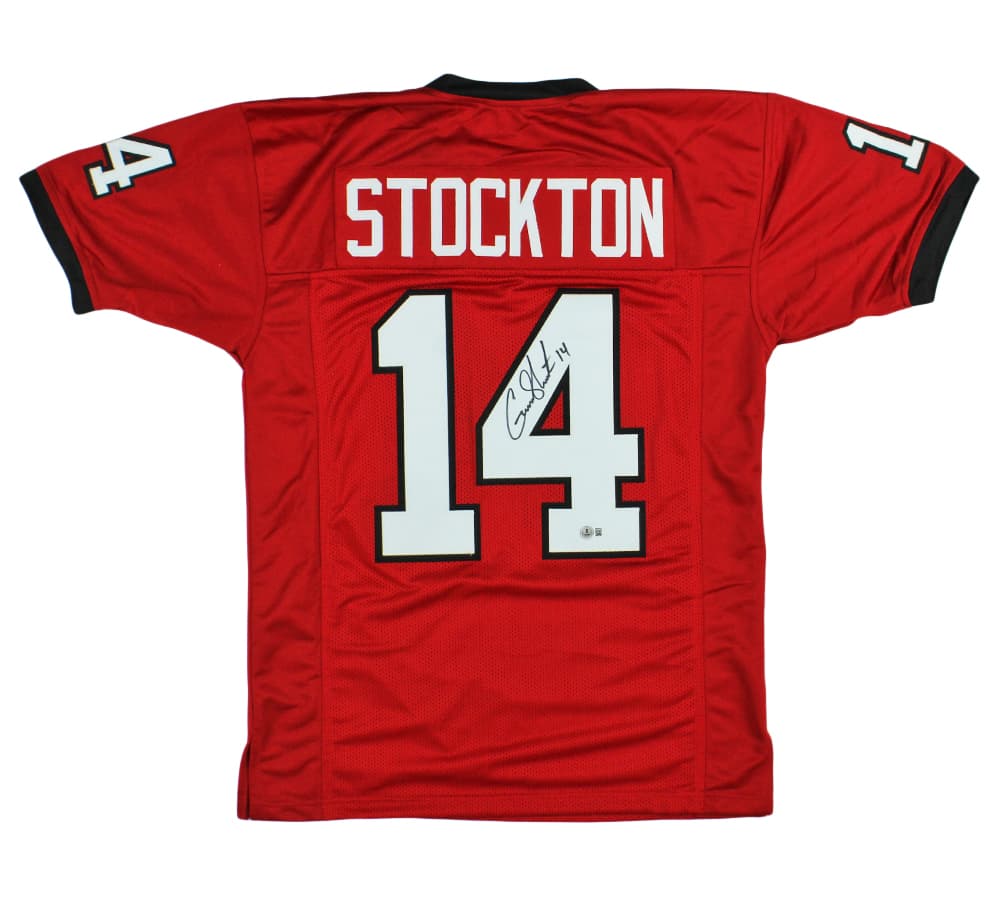 Gunner Stockton Signed UGA Custom Red Jersey Gunner Stockton Jersey gunner-stockton-uga-red, supplier stock photo