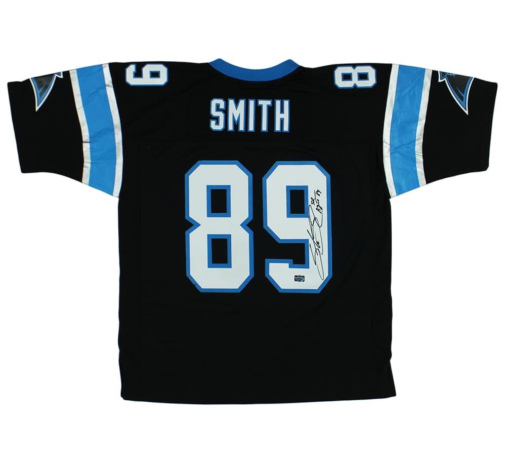Steve Smith Sr Signed Carolina Mitchell & Ness Black Legacy 2003 Jersey With “Agent 89” Inscription Steve Smith Jersey steve-smith-sr-carolina-mitchell-ness, supplier stock photo