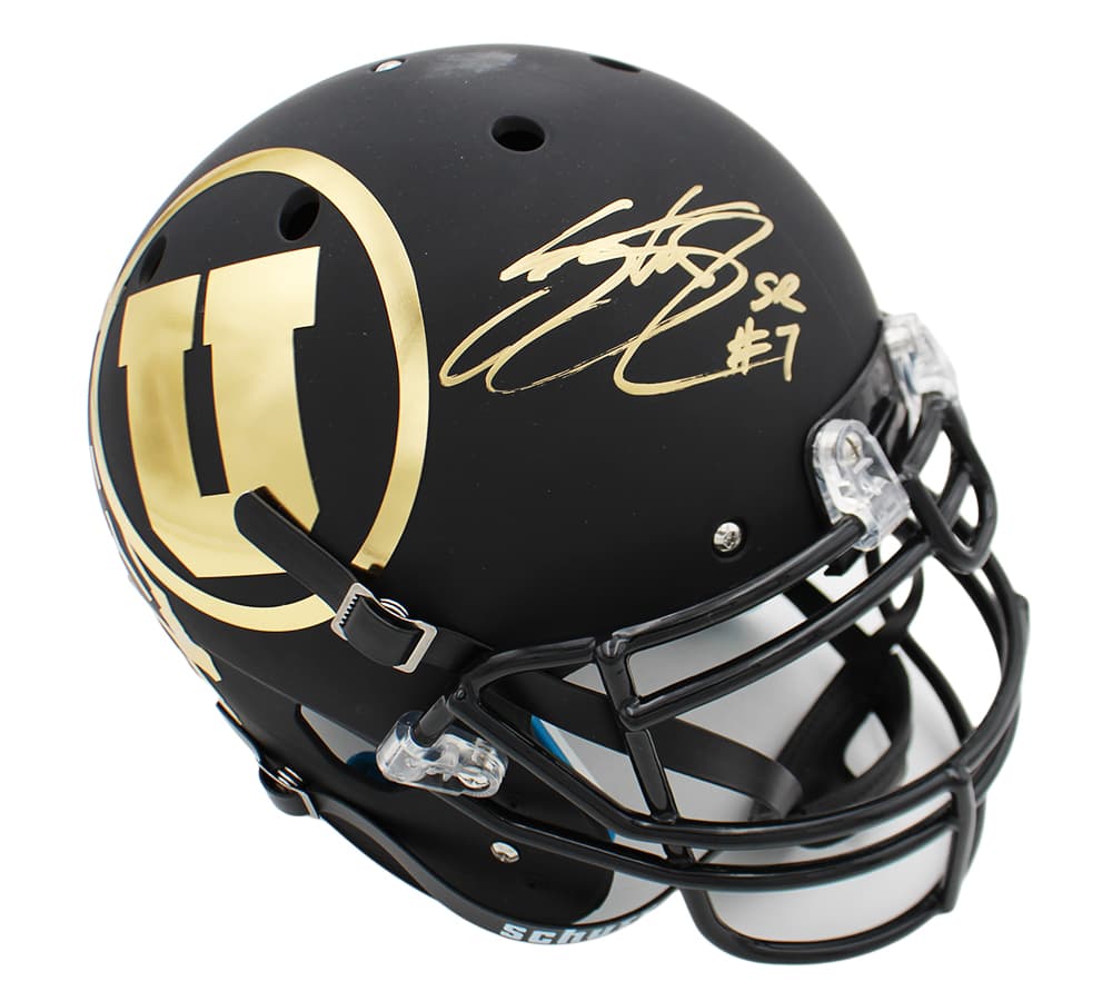 Steve Smith Sr. Signed Utah Schutt Authentic NCAA Helmet Steve Smith Helmet steve-smith-sr-utah-schutt-ncaa, supplier stock photo