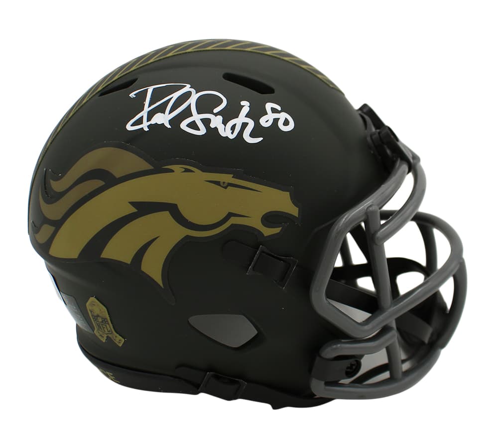 Rod Smith Signed Denver Broncos Speed Salute to Service 4 NFL Mini Helmet Rod Smith Helmet rod-smith-denver-broncos-speed-salute, Denver Broncos, supplier stock photo