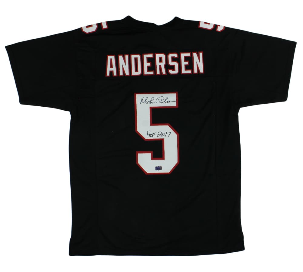 Morten Andersen Signed Atlanta Custom Black Jersey With “HOF 2017” Inscription Morten Andersen Jersey morten-andersen-atlanta-black-hof-2017, supplier stock photo