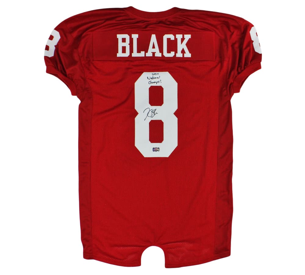 Kaelon Black Signed Indiana Custom Red Jersey with “2025 National Champs” Inscription Kaelon Black Jersey kaelon-black-indiana-red-2025-national, supplier stock photo