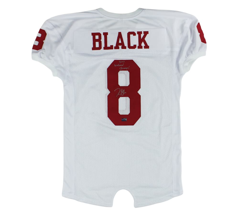 Kaelon Black Signed Indiana Custom White Jersey with “2025 National Champs” Inscription Kaelon Black Jersey kaelon-black-indiana-white-2025-national, supplier stock photo