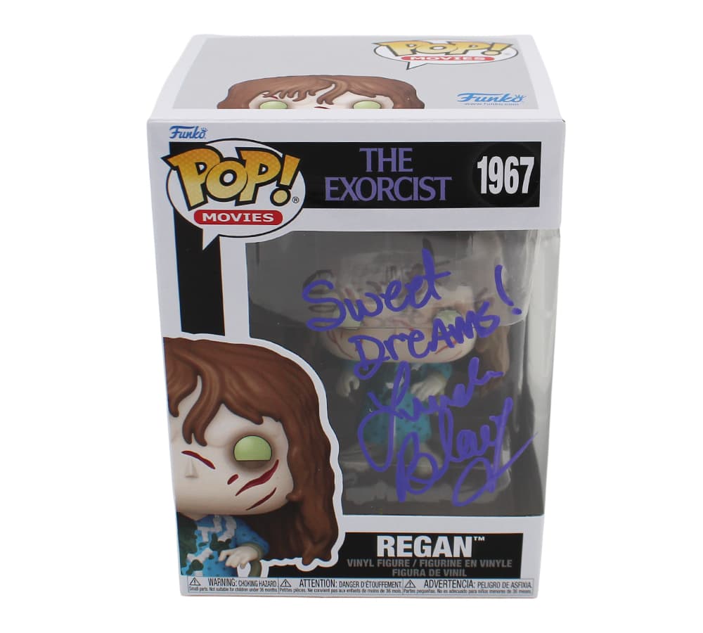 Linda Blair Signed The Exorcist Regan #1967 Funko Pop! with “Sweet Dreams” Inscription – Purple Ink Linda Blair Other linda-blair-exorcist-regan-1967-funko, supplier stock photo