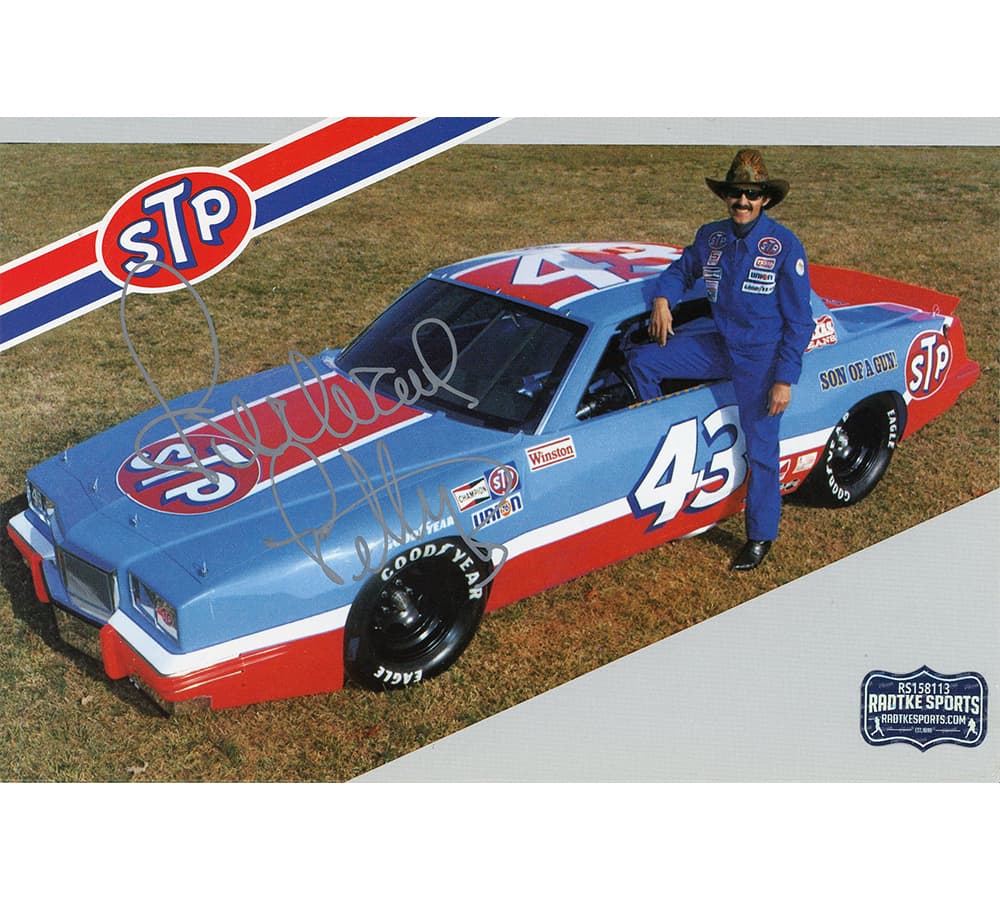 Richard Petty Signed NASCAR Leg in Car Horizontal 5×7.5 Post Card Richard Petty Card richard-petty-nascar-leg-car-horizontal, supplier stock photo