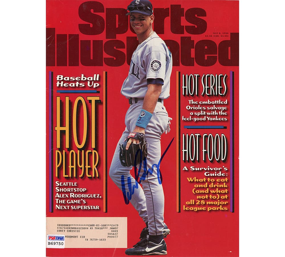 Alex Rodriguez Signed Seattle Mariners 1996 Sports Illustrated Magazine Cover Alex Rodriguez Other alex-rodriguez-seattle-mariners-1996, Seattle Mariners, supplier stock photo