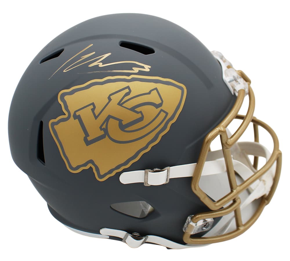 Kenneth Walker III Signed Kansas City Chiefs Speed Full Size Slate NFL Helmet Kenneth Walker III Helmet kenneth-walker-iii-kansas-city-chiefs, Kansas City Chiefs, supplier stock photo