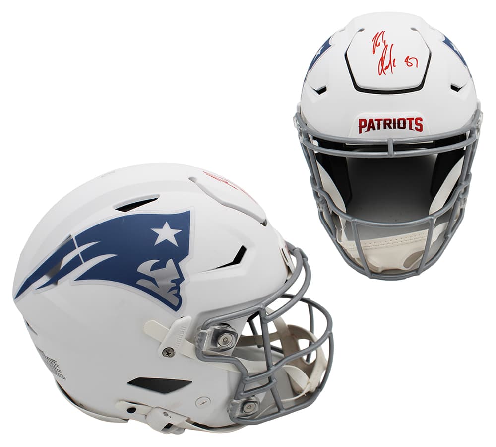 Rob Gronkowski Signed New England Patriots Speed Flex Authentic Rivalries NFL Helmet Rob Gronkowski Helmet rob-gronkowski-england-patriots-speed-flex, New England Patriots, supplier stock photo