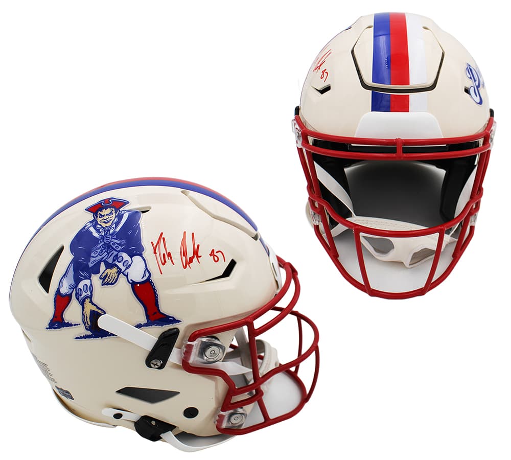 Rob Gronkowski Signed New England Patriots Speed Flex Authentic Retro NFL Helmet Rob Gronkowski Helmet rob-gronkowski-england-patriots-speed-flex, New England Patriots, supplier stock photo