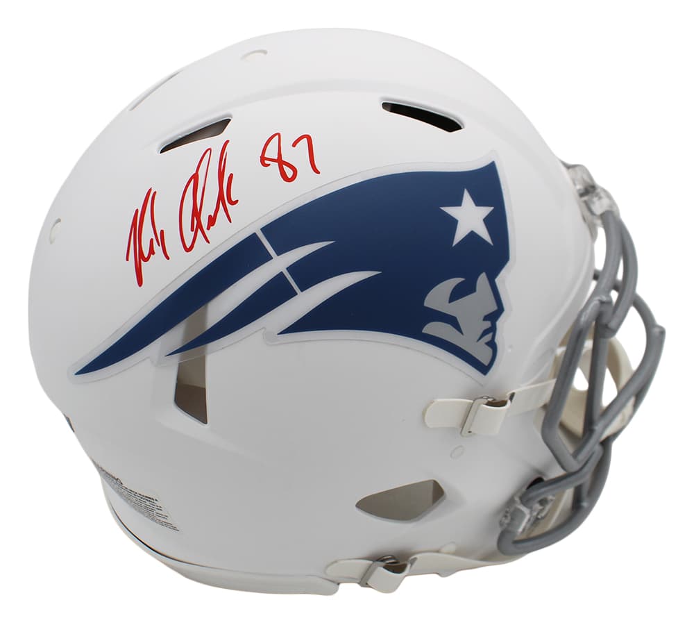 Rob Gronkowski Signed New England Patriots Speed Authentic Rivalries NFL Helmet Rob Gronkowski Helmet rob-gronkowski-england-patriots-speed-rivalries, New England Patriots, supplier stock photo