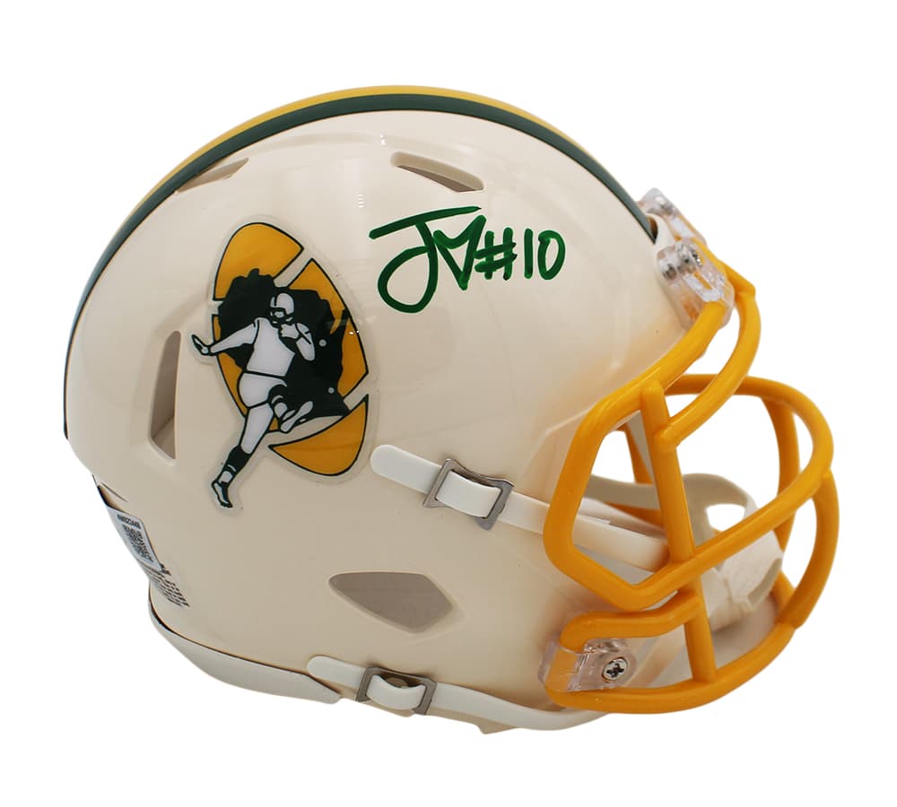 Jordan Love Signed Green Bay Packers Speed Retro NFL Mini Helmet Jordan Love Helmet jordan-love-green-bay-packers-speed, Green Bay Packers, supplier stock photo