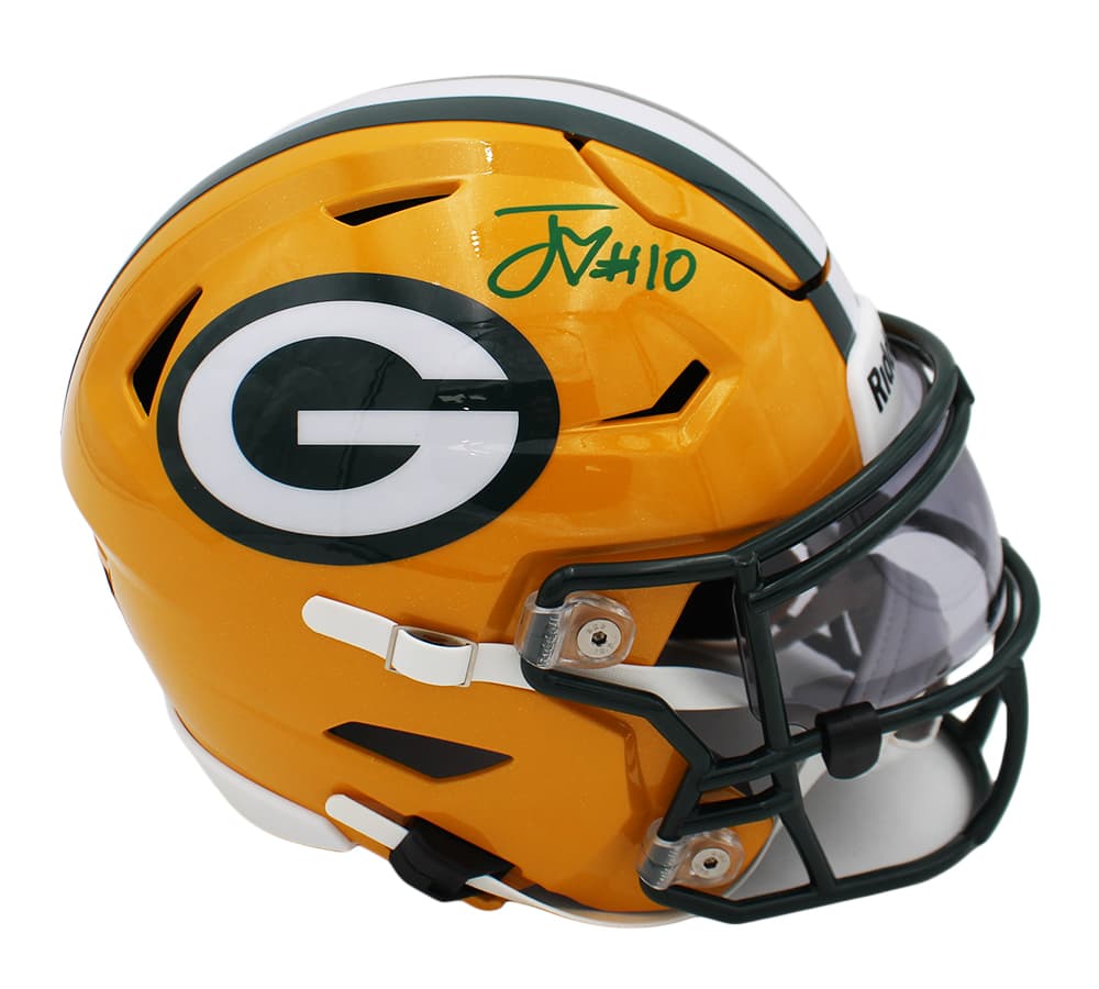 Jordan Love Signed Green Bay Packers Speed Flex Mid-Size NFL Midi Helmet Jordan Love Helmet jordan-love-green-bay-packers-speed, Green Bay Packers, supplier stock photo