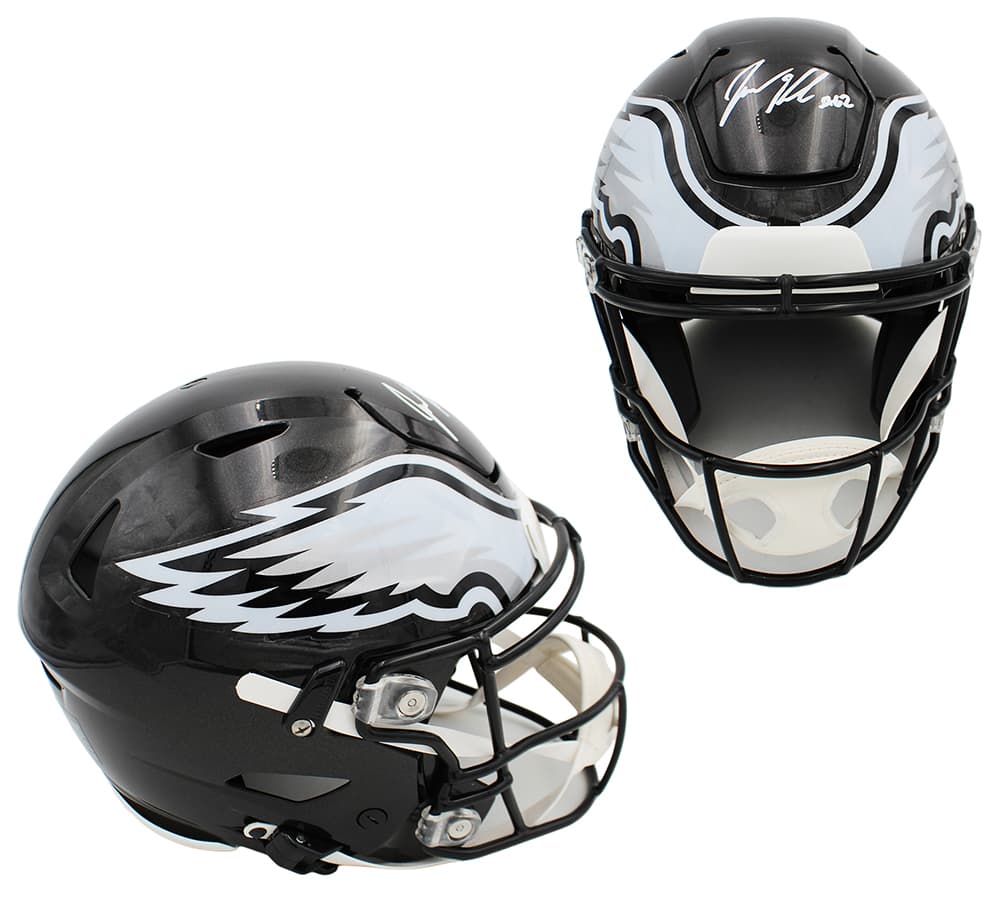 Jason Kelce Signed Philadelphia Eagles Speed Flex Authentic Alternate 2022 Black NFL Helmet Jason Kelce Helmet jason-kelce-philadelphia-eagles-speed-flex, Philadelphia Eagles, supplier stock photo