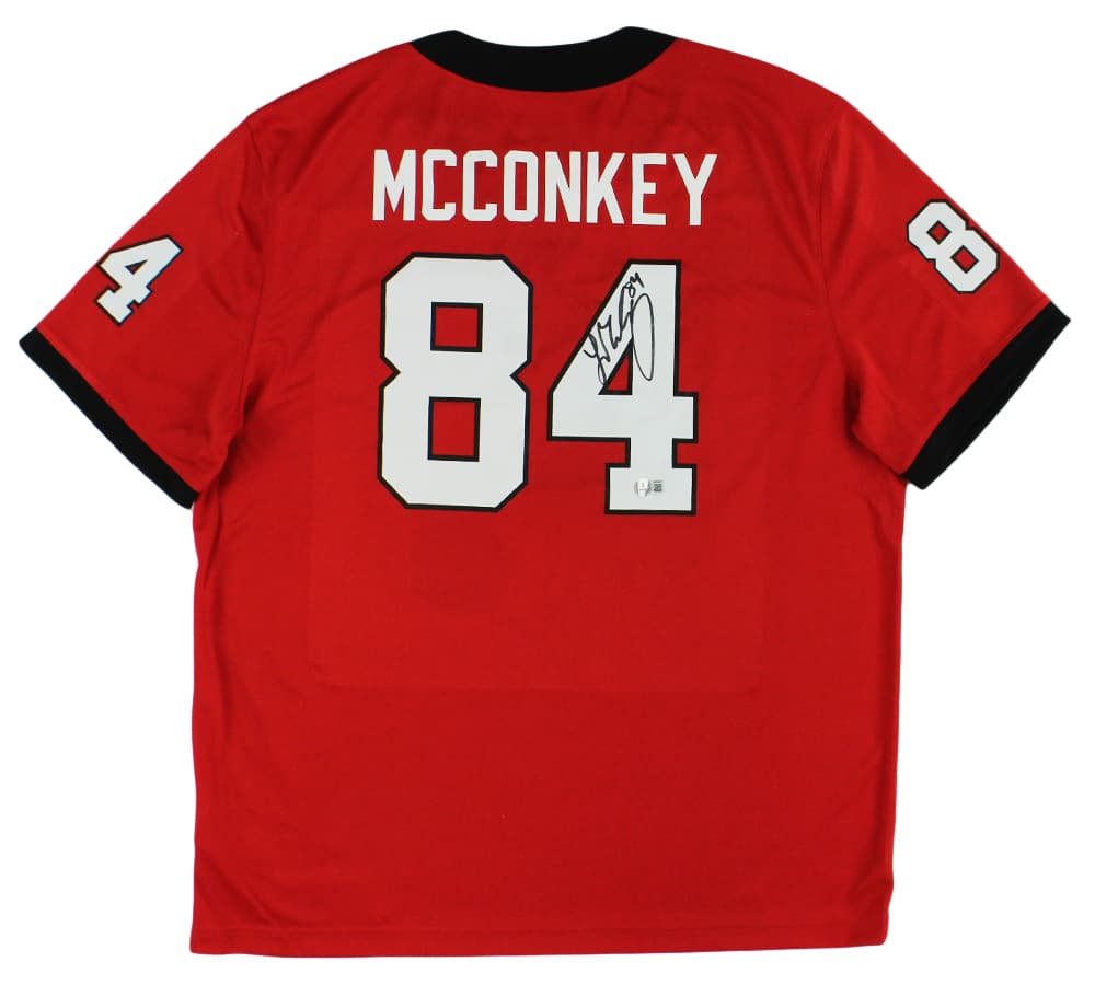 Ladd McConkey Signed Georgia Bulldogs Nike Game Red NCAA Jersey Ladd McConkey Jersey ladd-mcconkey-georgia-bulldogs-nike-game, Georgia Bulldogs, supplier stock photo