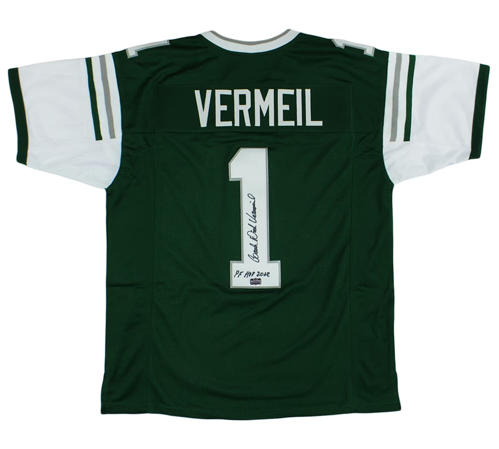 Dick Vermeil Signed Philadelphia Custom Green Jersey with “PF HOF 2022” Inscription Dick Vermeil Jersey dick-vermeil-philadelphia-green-pf-hof, supplier stock photo