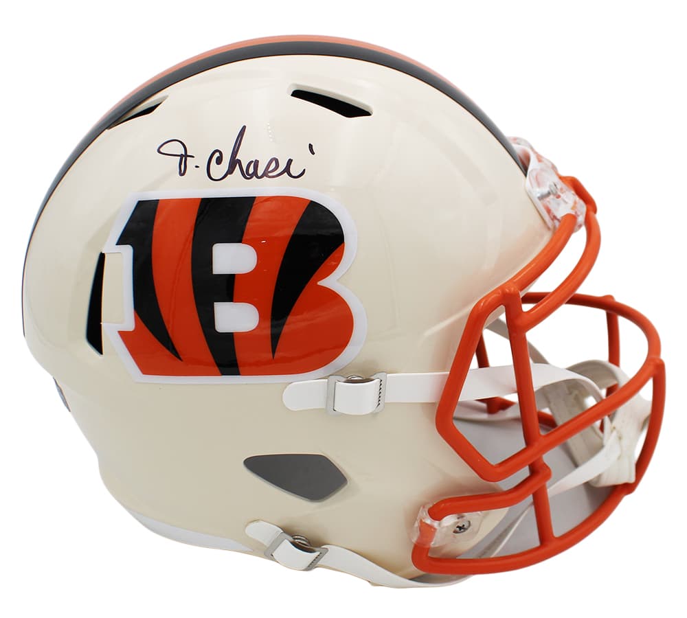 Ja’Marr Chase Signed Cincinnati Bengals Speed Full Size Retro NFL Helmet Ja’Marr Chase Helmet jamarr-chase-cincinnati-bengals-speed-full, supplier stock photo