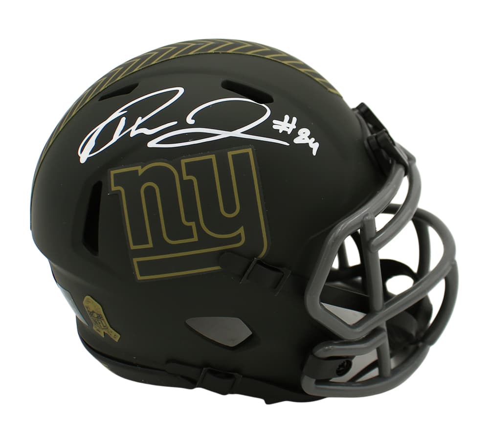 Theo Johnson Signed New York Giants Speed Salute to Service 4 NFL Mini Helmet Theo Johnson Helmet theo-johnson-york-giants-speed-salute, New York Giants, supplier stock photo
