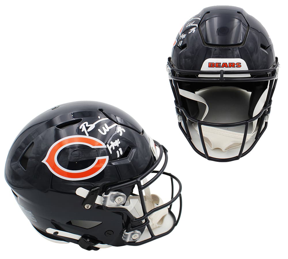 Brian Urlacher Signed Chicago Bears Speed Flex Authentic NFL Helmet with “HOF 18” Inscription Brian Urlacher Helmet brian-urlacher-chicago-bears-speed-flex, Chicago Bears, supplier stock photo