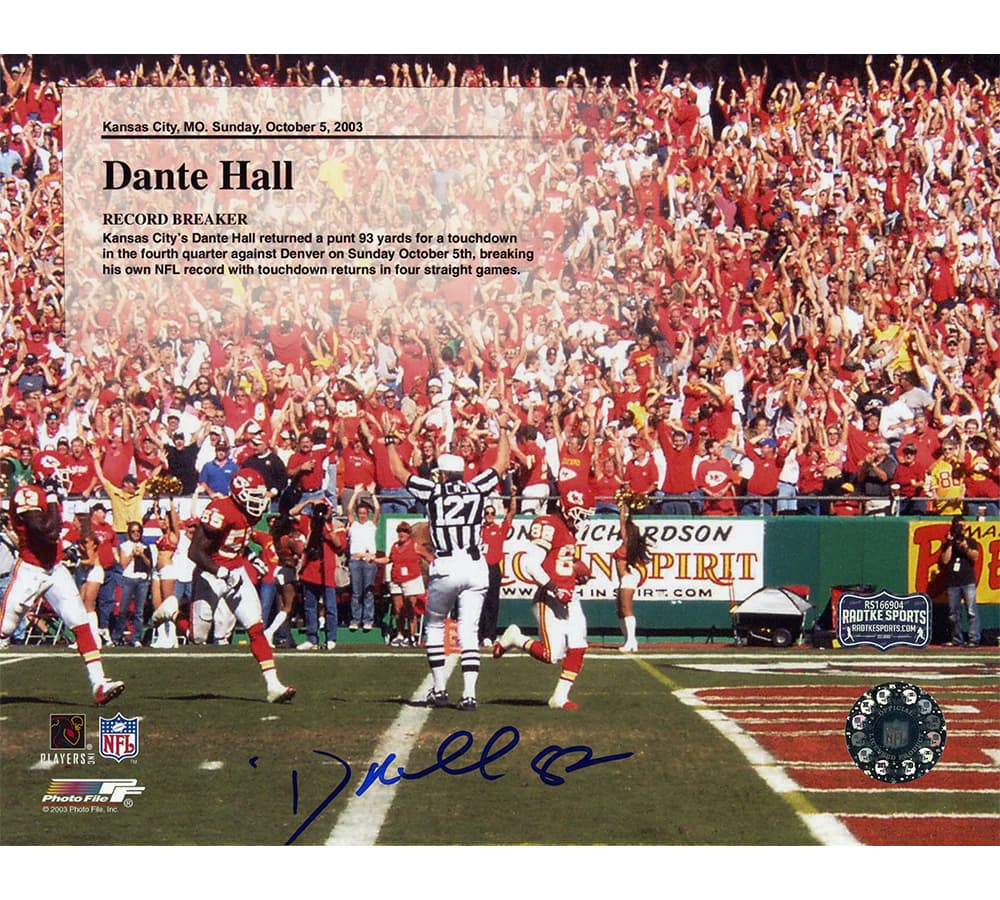 Dante Hall Signed Kansas City Chiefs Unframed 8×10 NFL Record Breaker Photo Dante Hall Photo 8x10-dante-hall-kansas-city-chiefs-unframed, Kansas City Chiefs, supplier stock photo