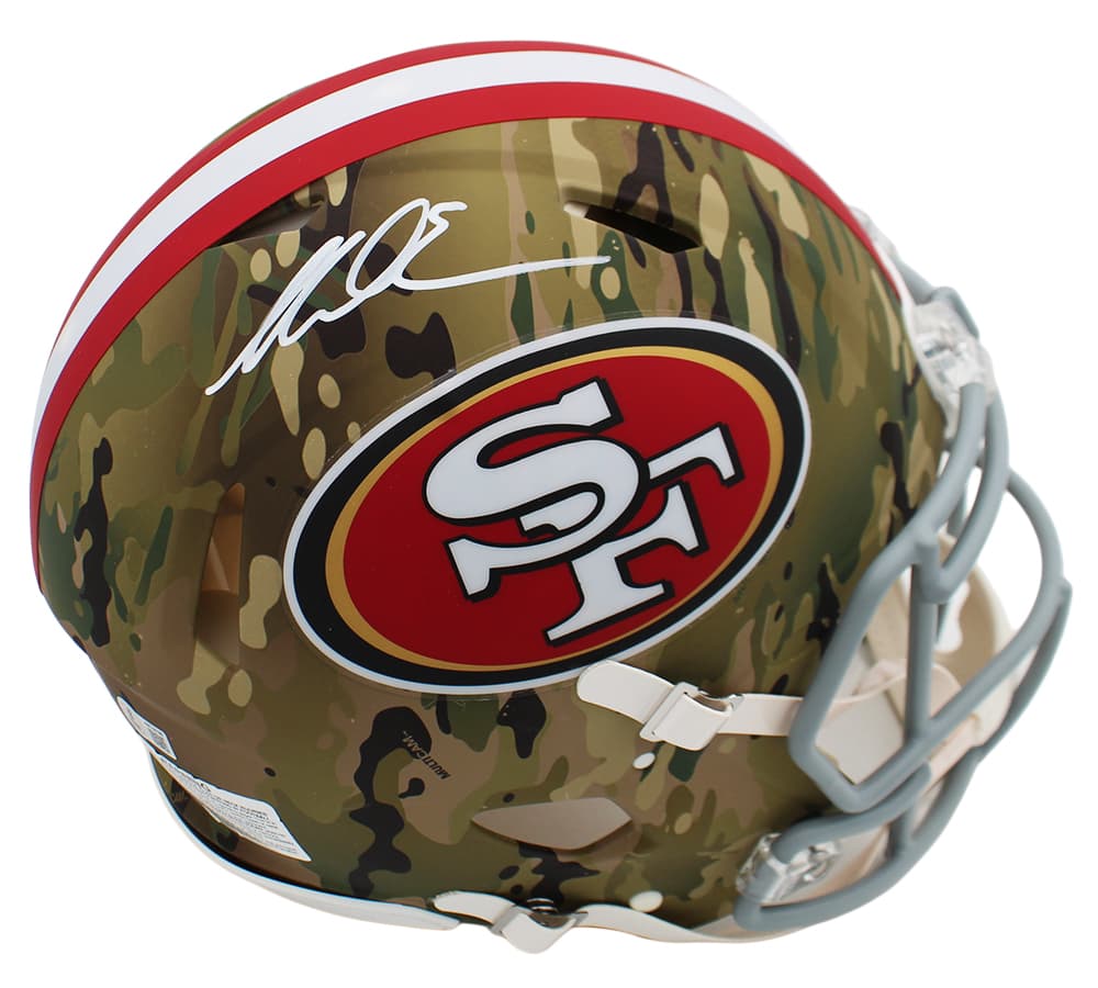 Mike Evans Signed San Francisco 49ers Speed Authentic Camo NFL Helmet Mike Evans Helmet mike-evans-san-francisco-49ers-speed, San Francisco 49ers, supplier stock photo