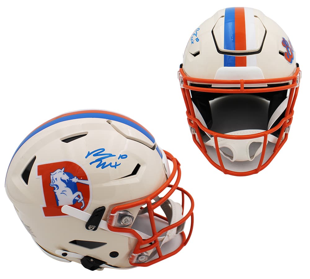 Bo Nix Signed Denver Broncos Speed Flex Authentic Retro NFL Helmet Bo Nix Helmet bo-nix-denver-broncos-speed-flex, Denver Broncos, supplier stock photo
