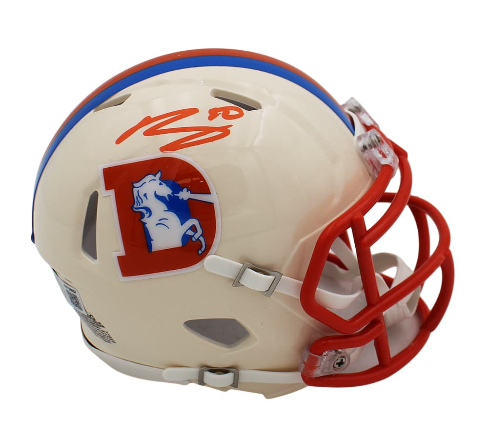 Bo Nix Signed Denver Broncos Speed Retro NFL Mini Helmet Bo Nix Helmet bo-nix-denver-broncos-speed-retro, Denver Broncos, supplier stock photo