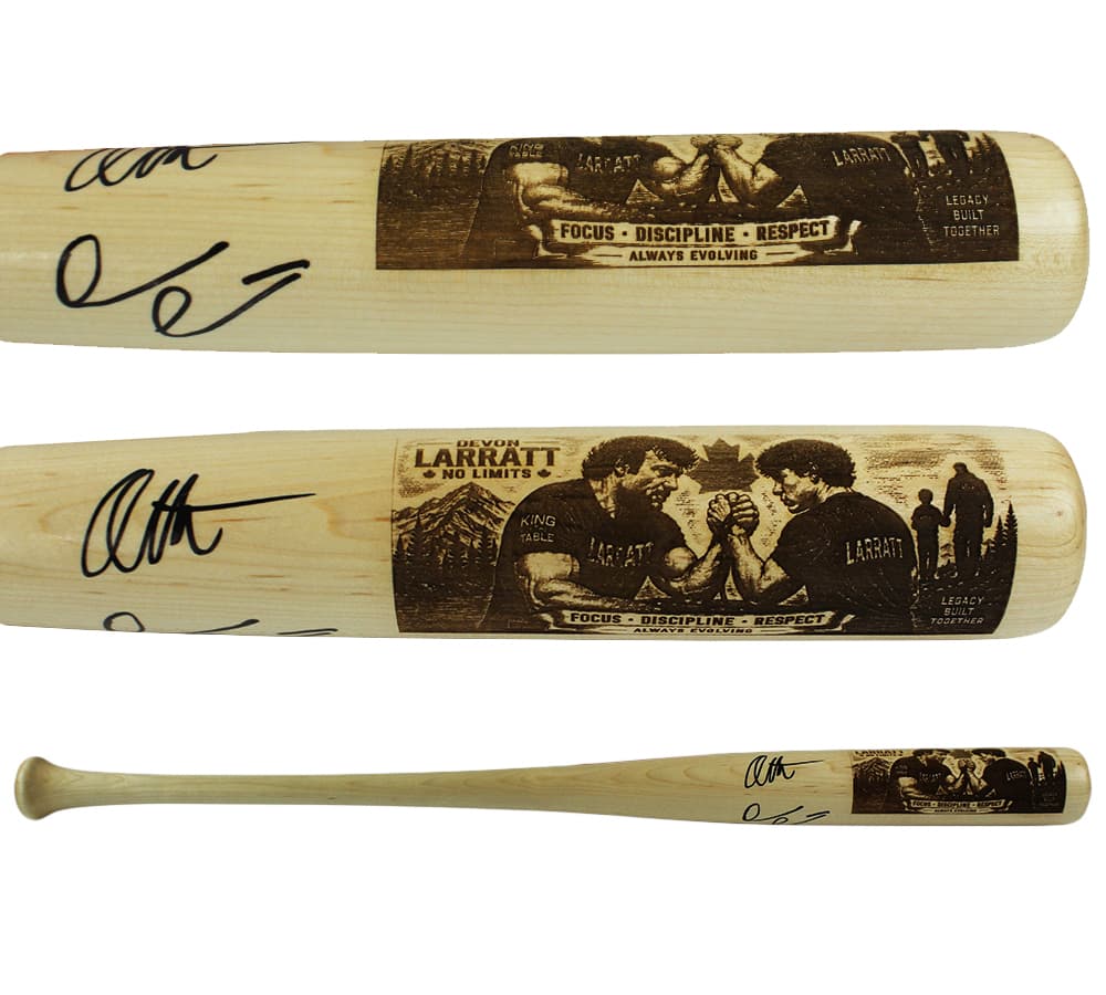 Devon and Auden Larratt Signed Custom Engraved Blonde Bat Bat devon-auden-larratt-engraved-blonde, supplier stock photo