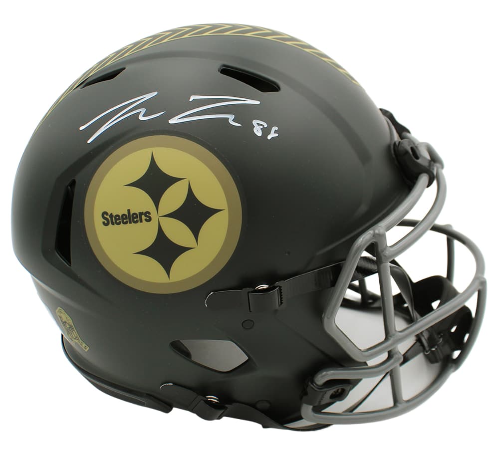 Pat Freiermuth Signed Pittsburgh Steelers Speed Authentic Salute to Service 4 NFL Helmet Pat Freiermuth Helmet pat-freiermuth-pittsburgh-steelers-speed-salute, Pittsburgh Steelers, supplier stock photo