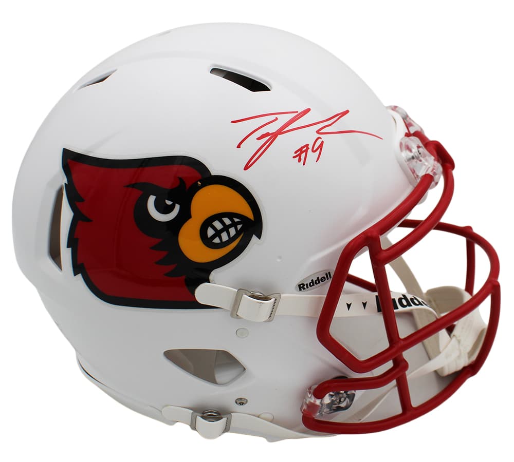 Tyler Shough Signed Louisville Cardinals Speed Authentic NCAA Helmet Tyler Shough Helmet tyler-shough-louisville-cardinals-speed-ncaa, supplier stock photo