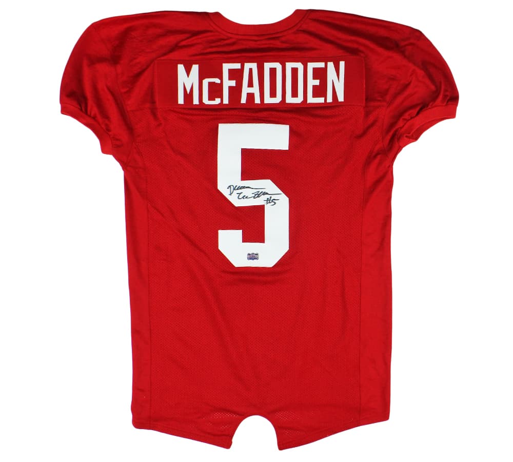 Darren McFadden Signed Arkansas Custom Red Jersey Darren McFadden Jersey darren-mcfadden-arkansas-red, supplier stock photo