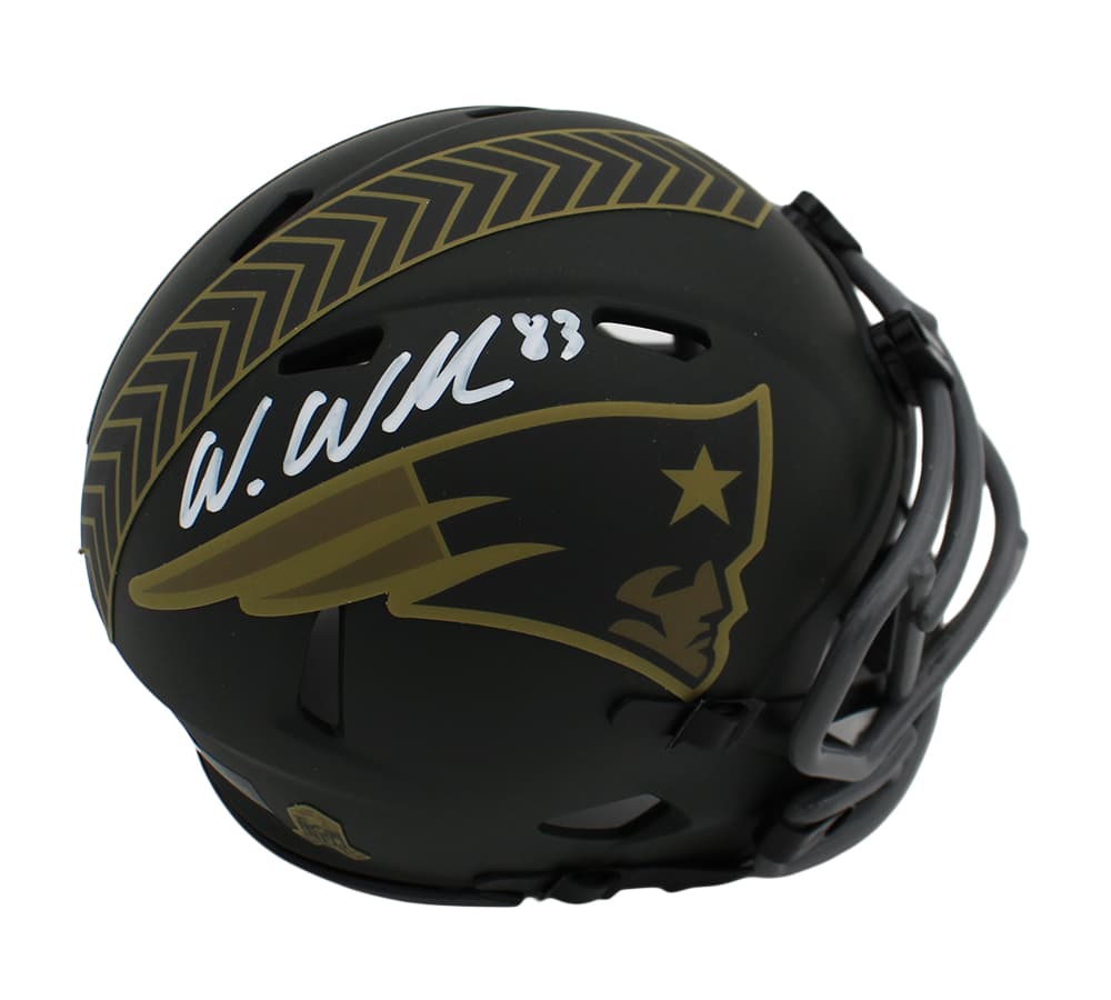 Wes Welker Signed New England Patriot Speed Salute to Service 4 NFL Mini Helmet Wes Welker Helmet wes-welker-england-patriot-speed-salute, supplier stock photo