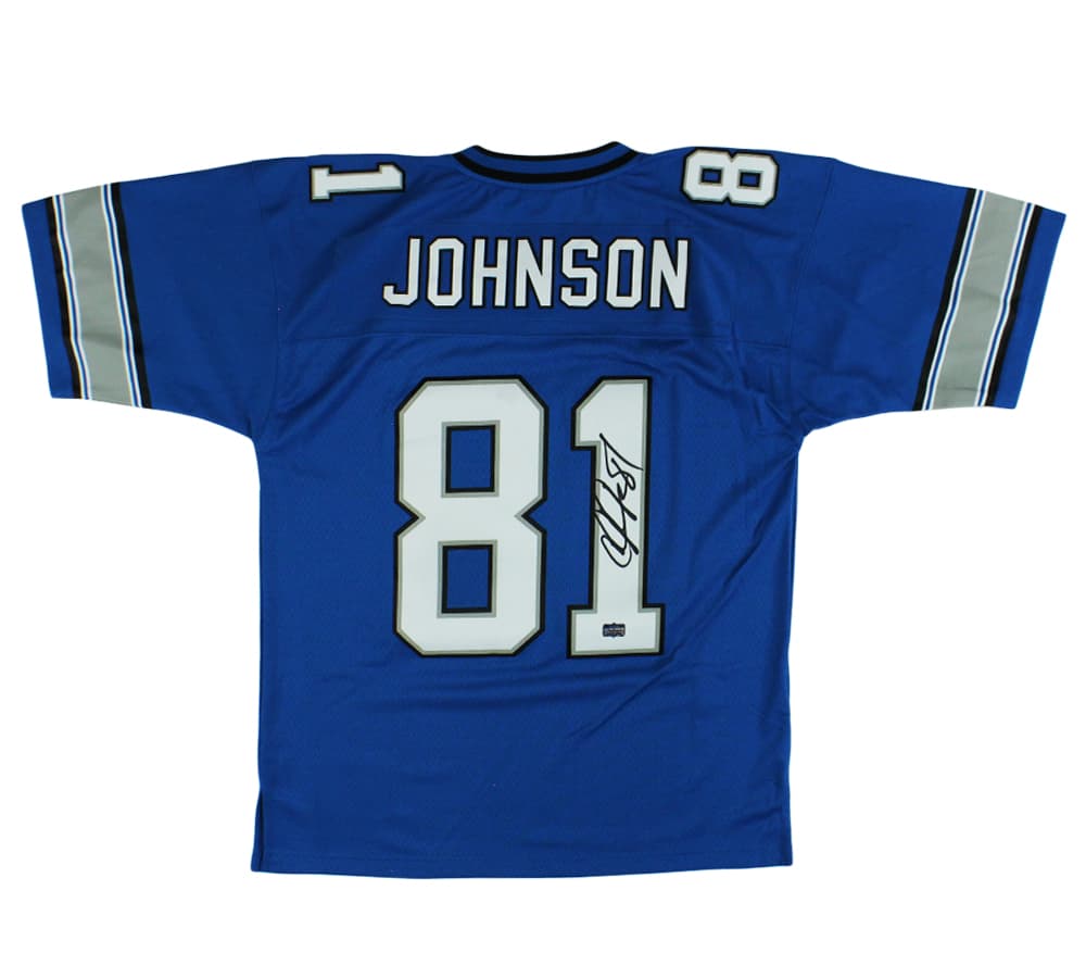 Calvin Johnson Signed Detroit Lions Mitchell & Ness Blue NFL Jersey Calvin Johnson Jersey calvin-johnson-detroit-lions-mitchell-ness, supplier stock photo