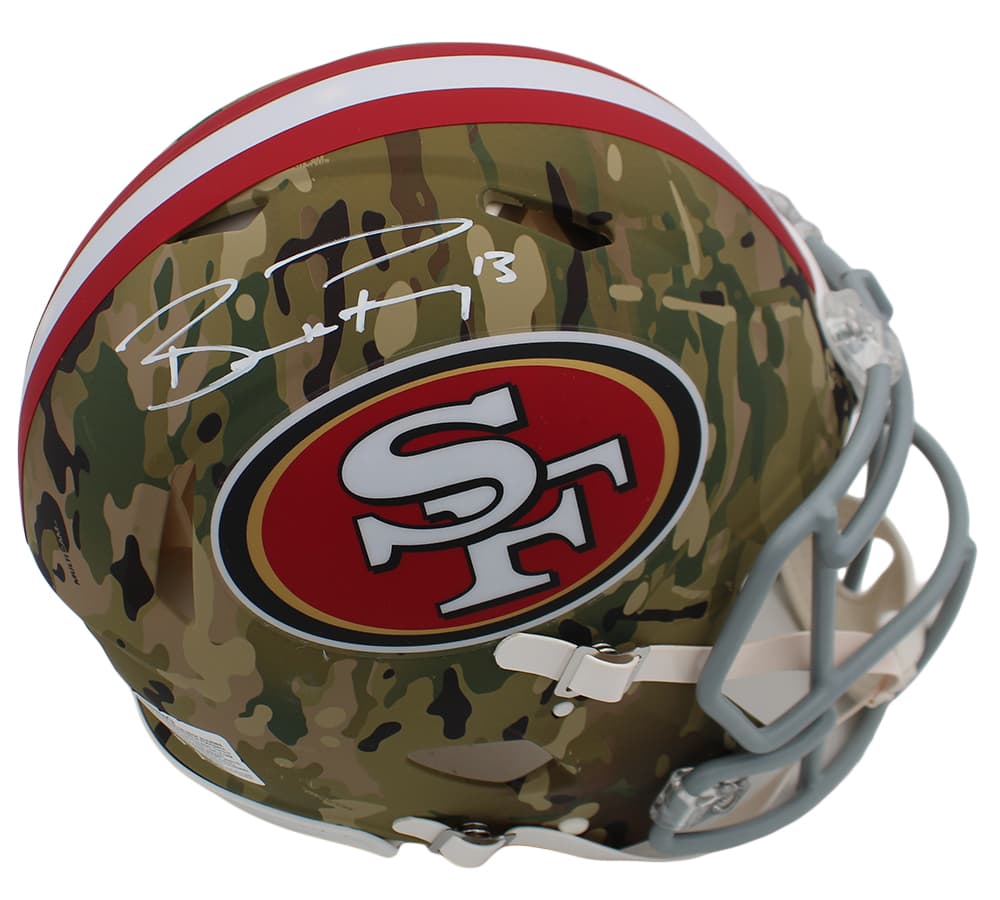 Brock Purdy San Francisco 49ers Speed Authentic Camo NFL Helmet Helmet brock-purdy-san-francisco-49ers-speed, San Francisco 49ers, supplier stock photo