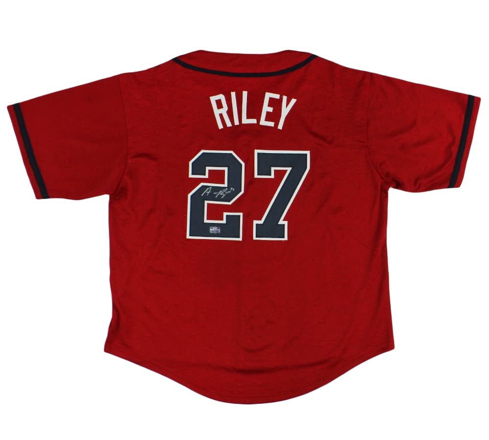 Austin Riley Signed Atlanta Custom Red Jersey Austin Riley Jersey austin-riley-atlanta-red, supplier stock photo