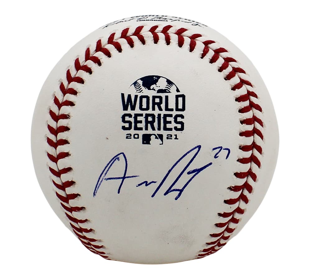 Austin Riley Signed Atlanta Braves Rawlings Official Major League 2021 World Series Baseball Austin Riley Ball austin-riley-atlanta-braves-rawlings-major, Atlanta Braves, supplier stock photo