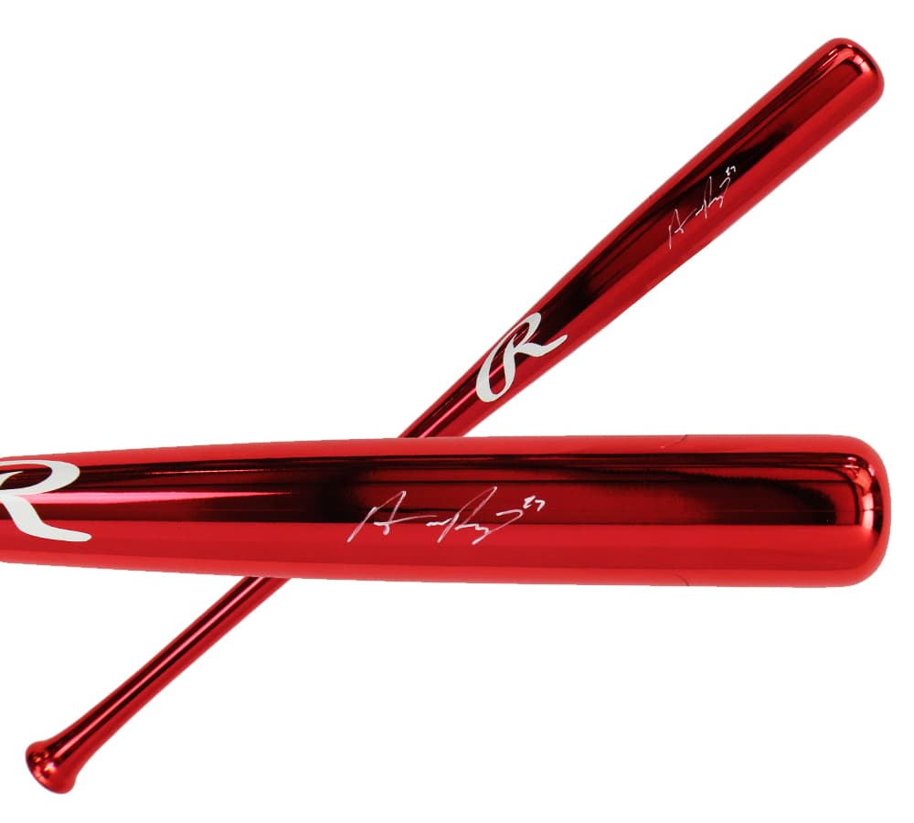 Austin Riley Signed Atlanta Braves Rawlings Chrome Red MLB Bat Austin Riley Bat austin-riley-atlanta-braves-rawlings-chrome, Atlanta Braves, supplier stock photo