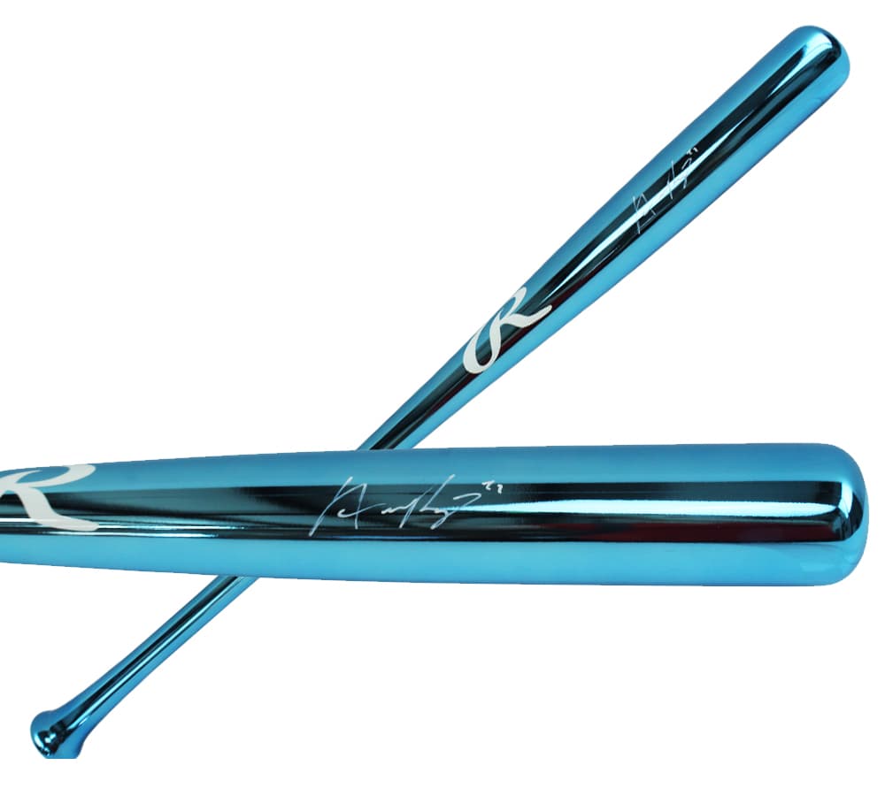Austin Riley Signed Atlanta Braves Rawlings Chrome Blue MLB Bat Austin Riley Bat austin-riley-atlanta-braves-rawlings-chrome, Atlanta Braves, supplier stock photo
