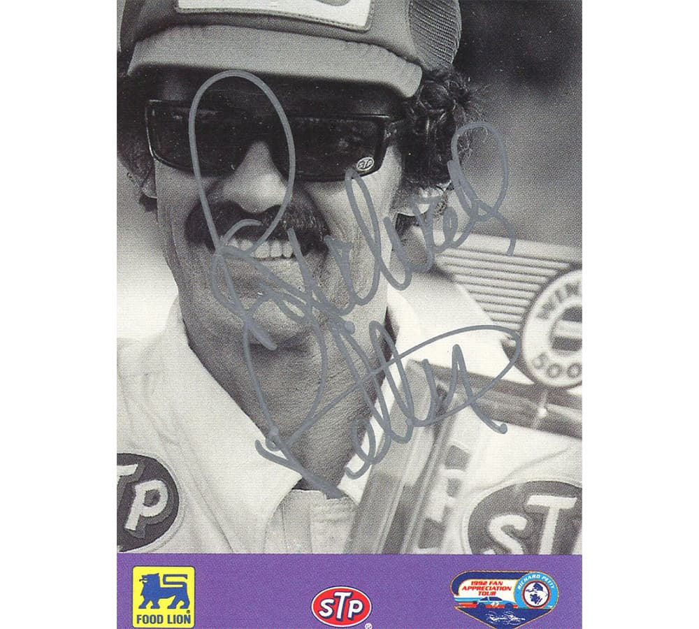 Richard Petty Signed NASCAR MPA Food Lion #36 May Purple Talladega Card Richard Petty Card richard-petty-nascar-mpa-food-lion, supplier stock photo
